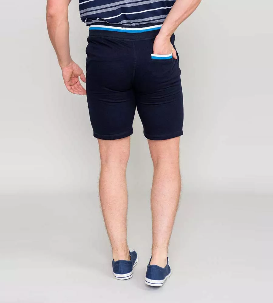 Men's Navy Elasticated Waist Pocket Shorts (DAGENHAM 2)