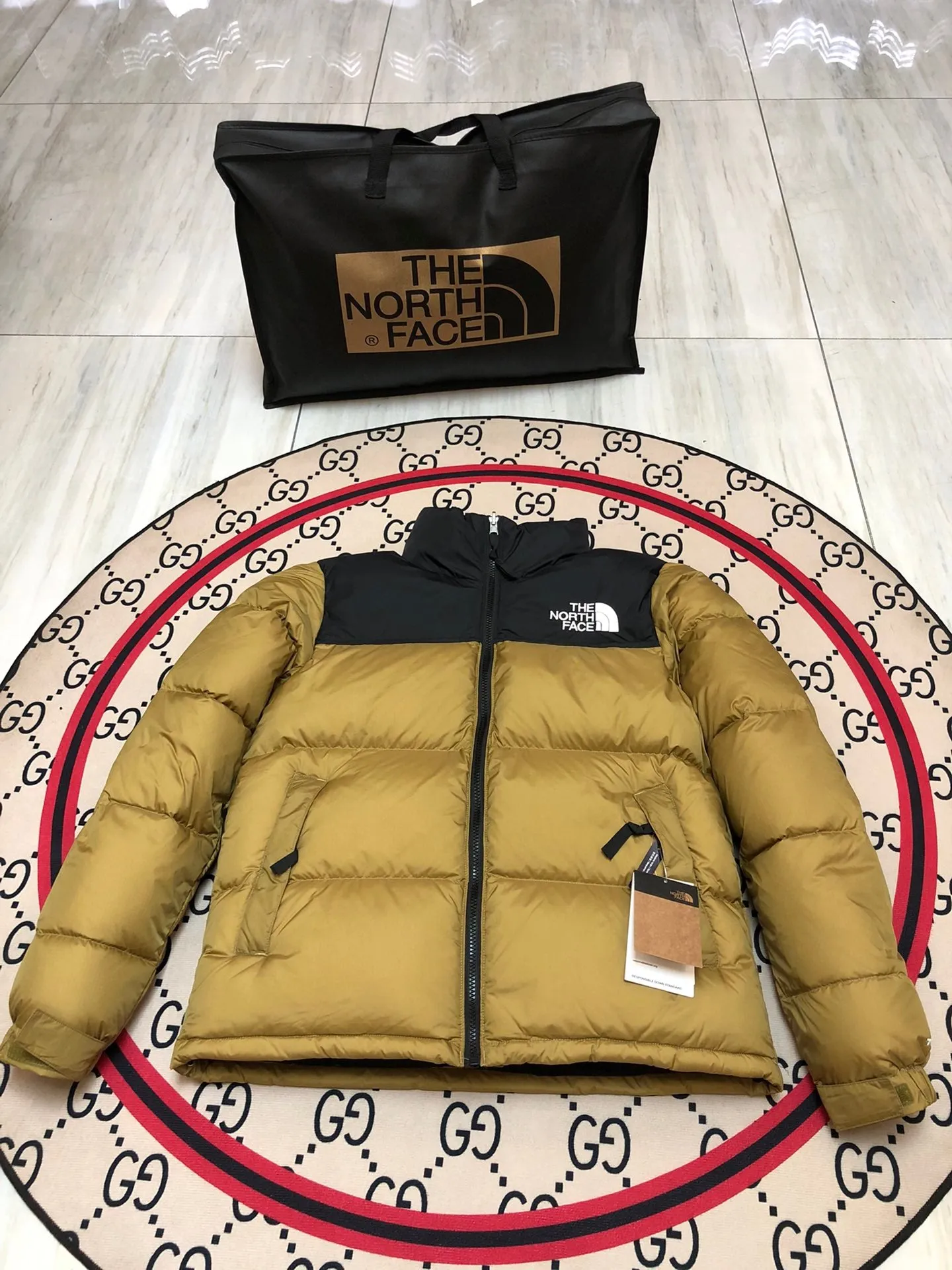 Dark Yellow Puffer Jacket