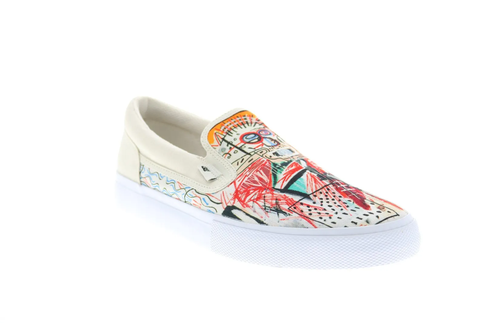 DC Basquiat Manual Slip White Men's Limited Collaboration Sneakers