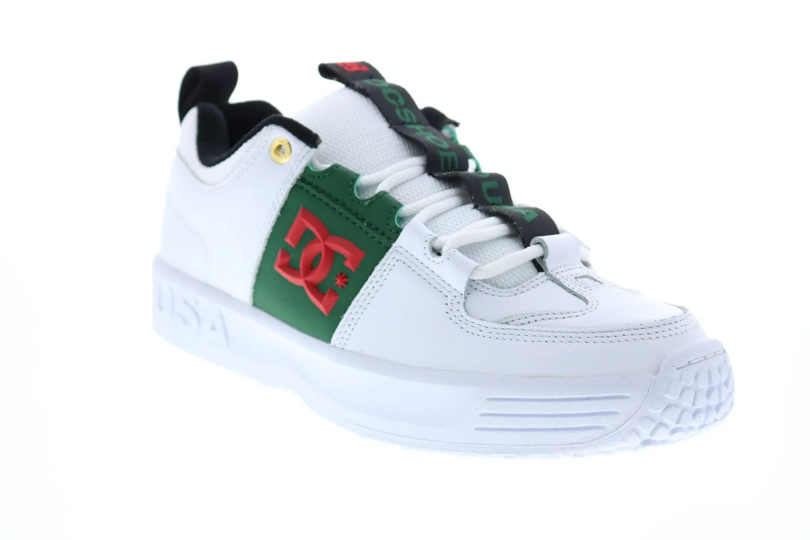 DC Lynx OG ADYS100425 Men's White Leather Skate Sneakers.