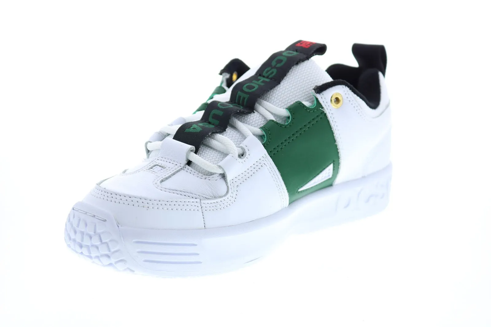 DC Lynx OG ADYS100425 Men's White Leather Skate Sneakers.