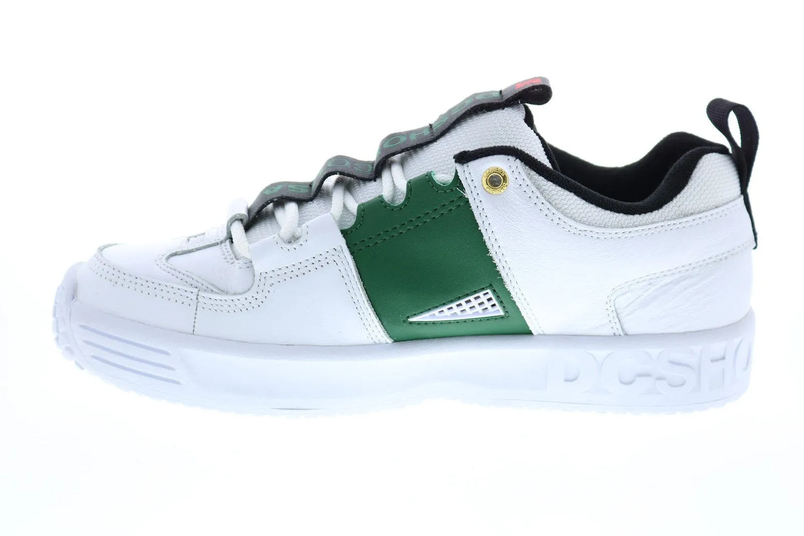 DC Lynx OG ADYS100425 Men's White Leather Skate Sneakers.