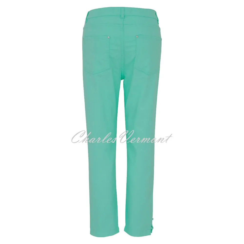 Dolcezza Aqua Cropped Jeans ankle Detail - Style 23202