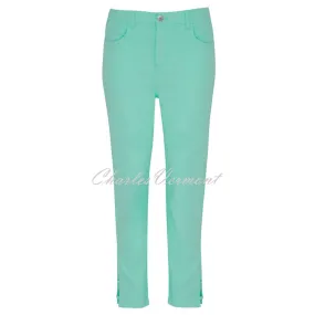 Dolcezza Aqua Cropped Jeans ankle Detail - Style 23202