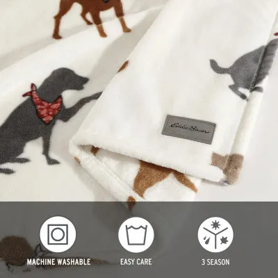 Eddie Bauer Dogs Scarves Fleece Blanket - New!