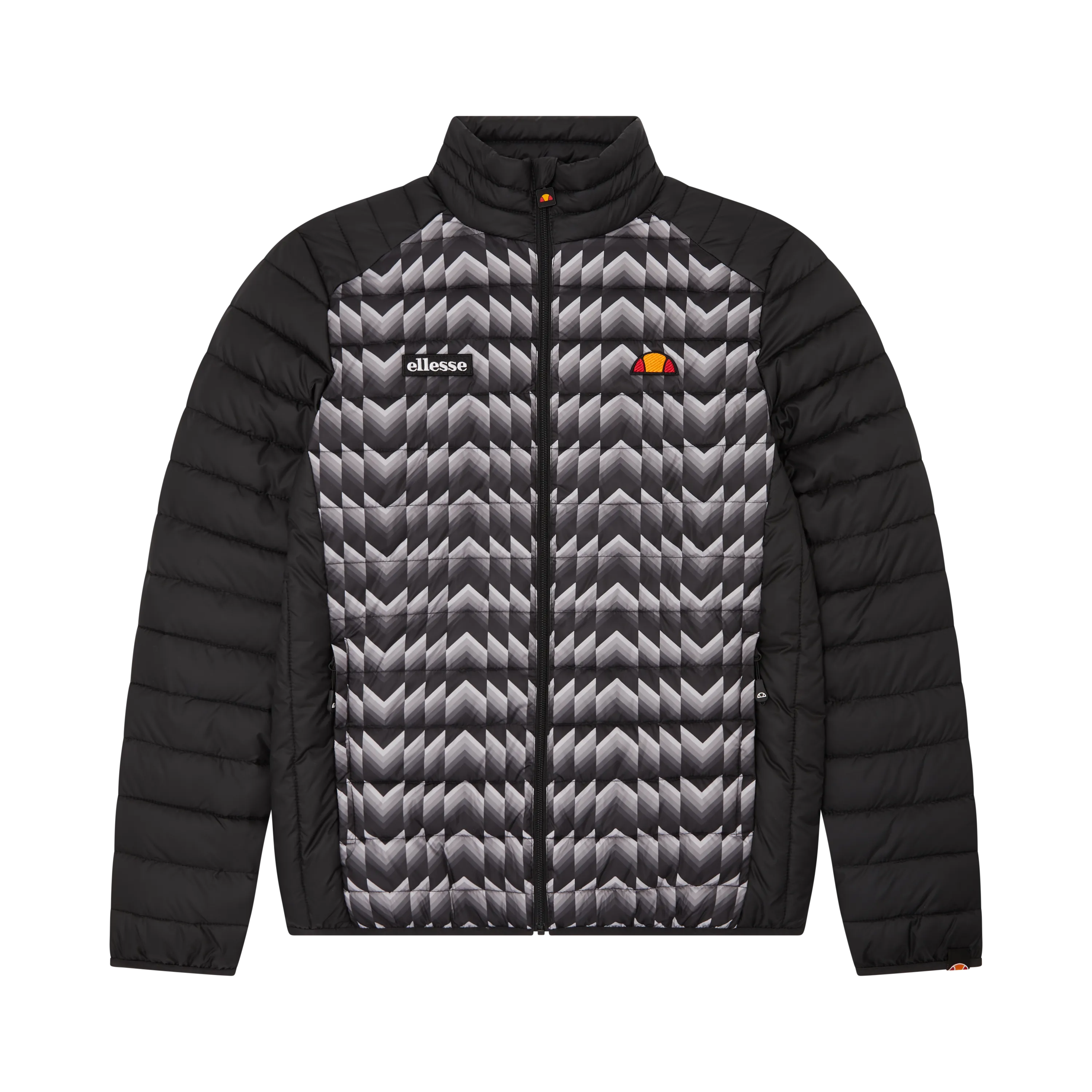 Ellesse Black Retro Print Tartaro Jacket Mens