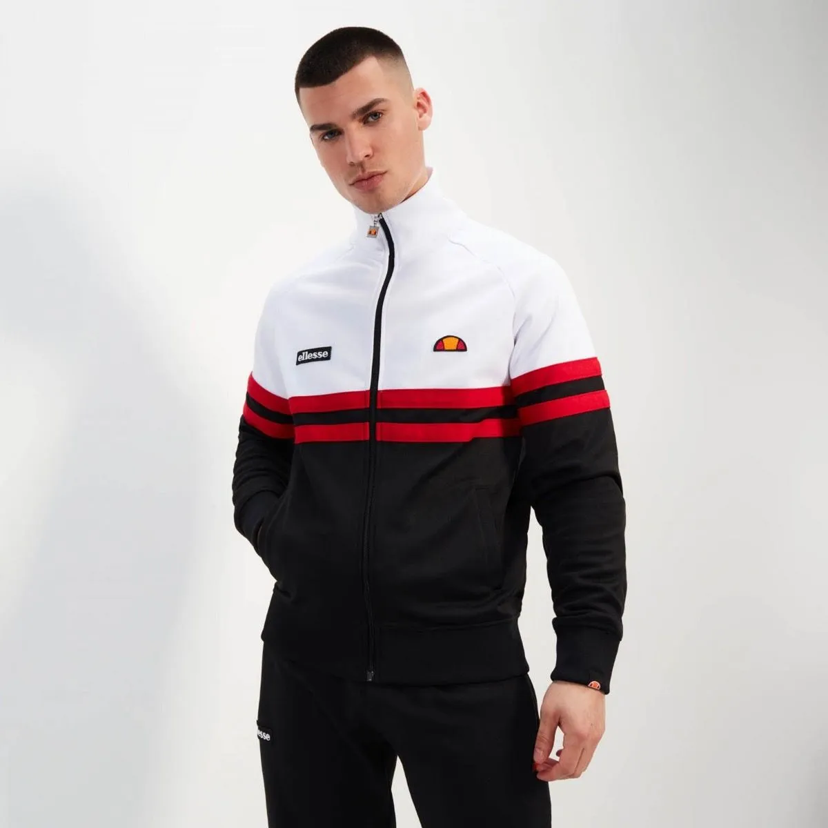 Ellesse White/Black Rimini Track Jacket