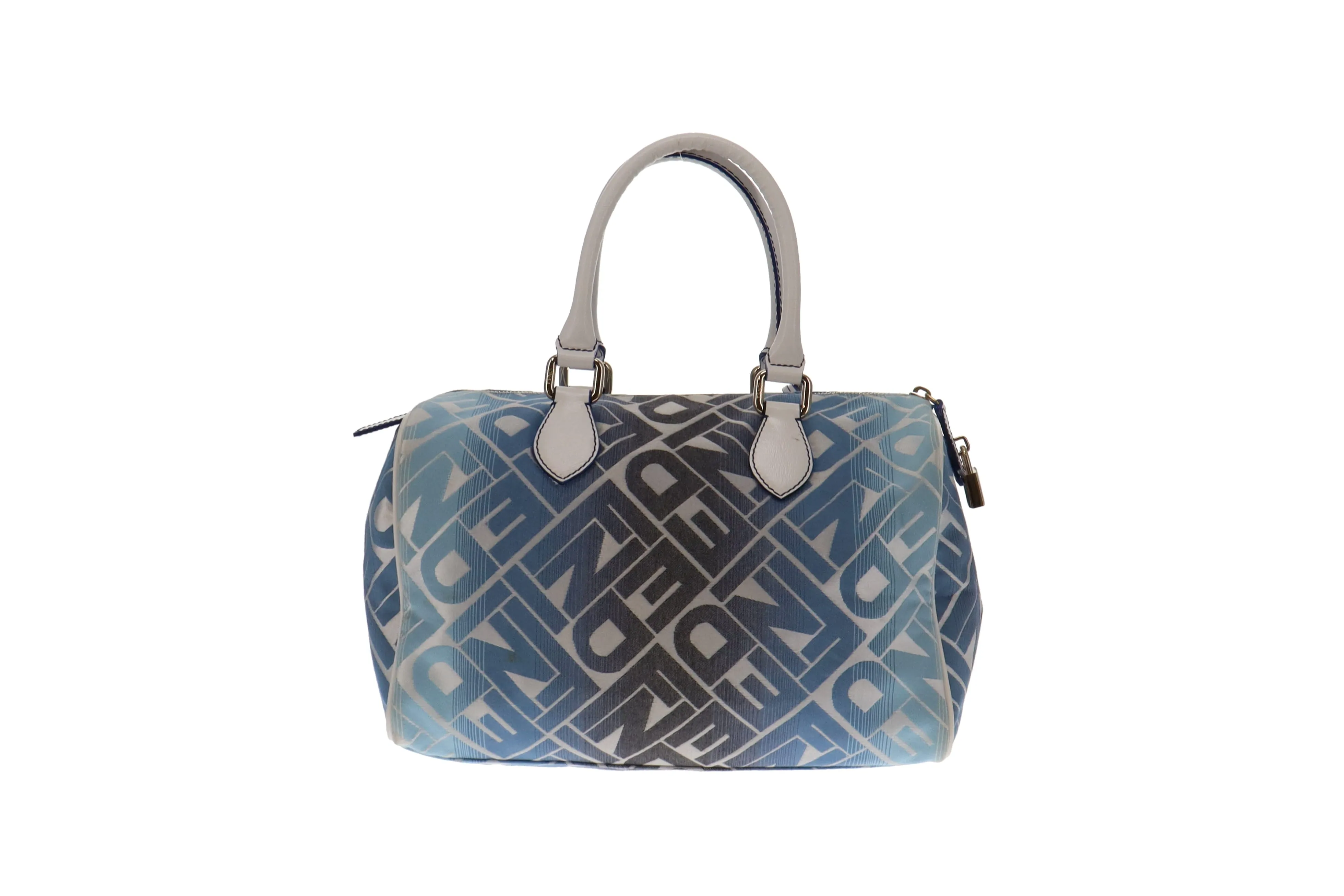 Fendi Forever Boston Bag in Blue Tone Bauletto