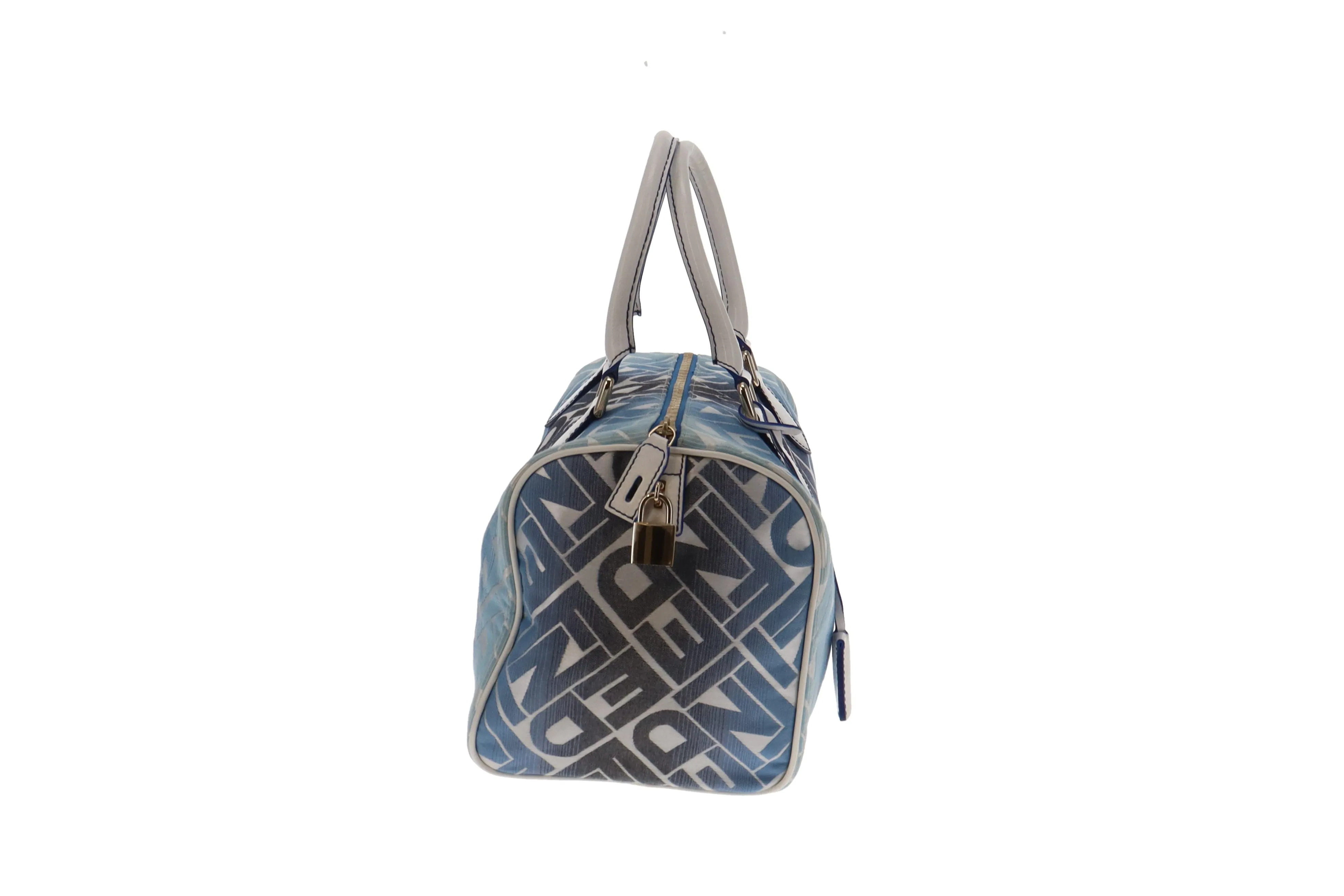 Fendi Forever Boston Bag in Blue Tone Bauletto