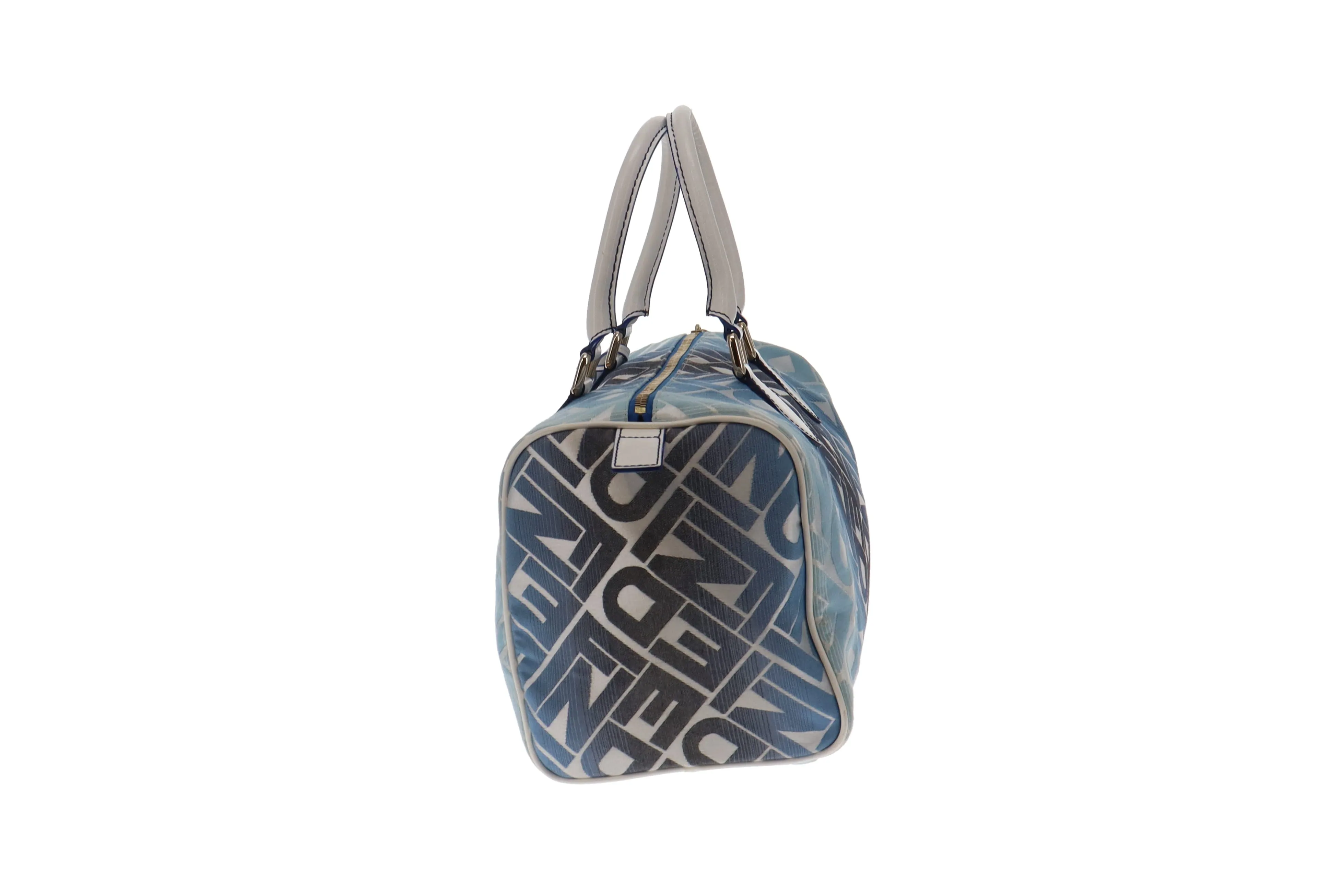 Fendi Forever Boston Bag in Blue Tone Bauletto