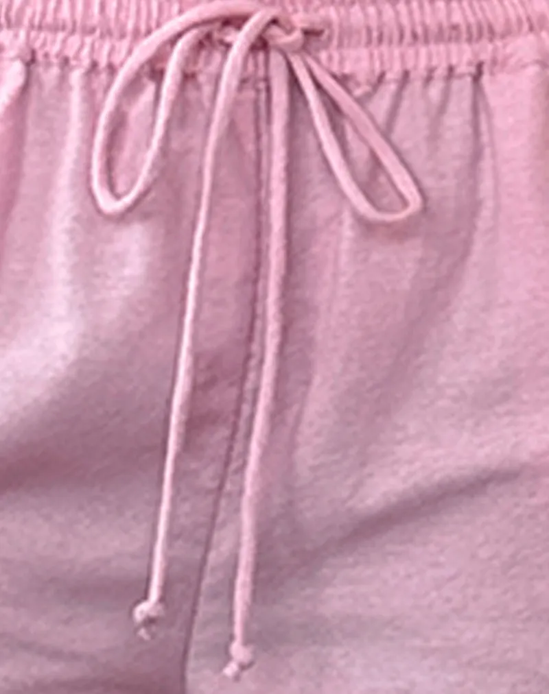 Flamingo Pink Wide Leg Linen Pants