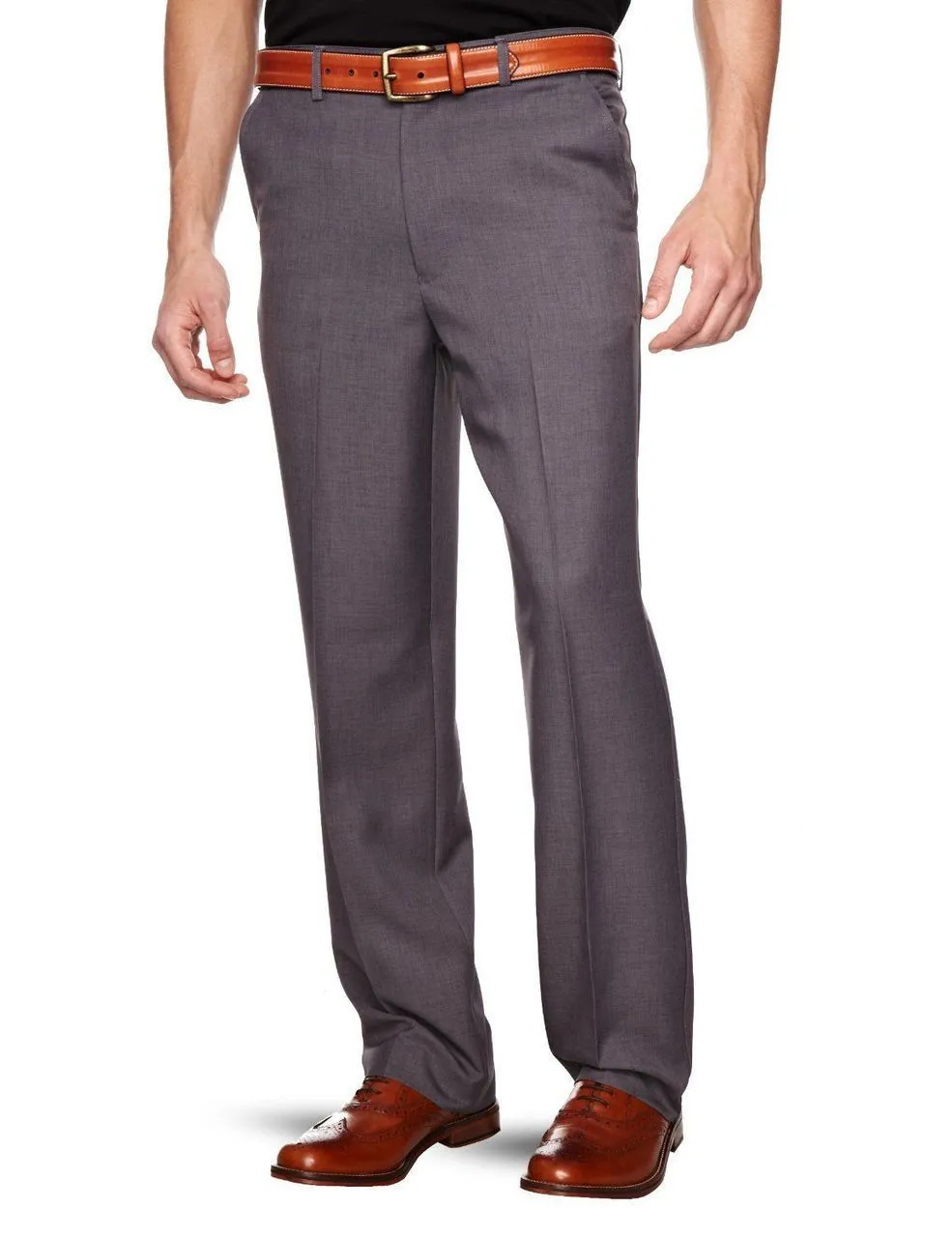 Flexible Waist Grey Trousers by Farah