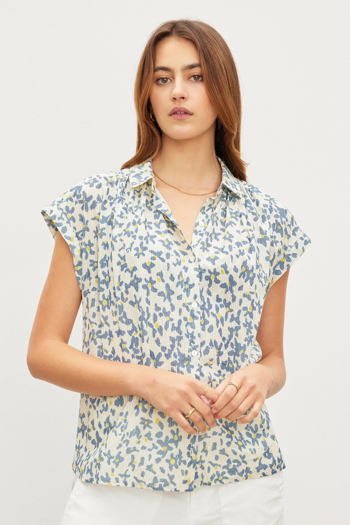 Floral Button-Up Top by Paulette