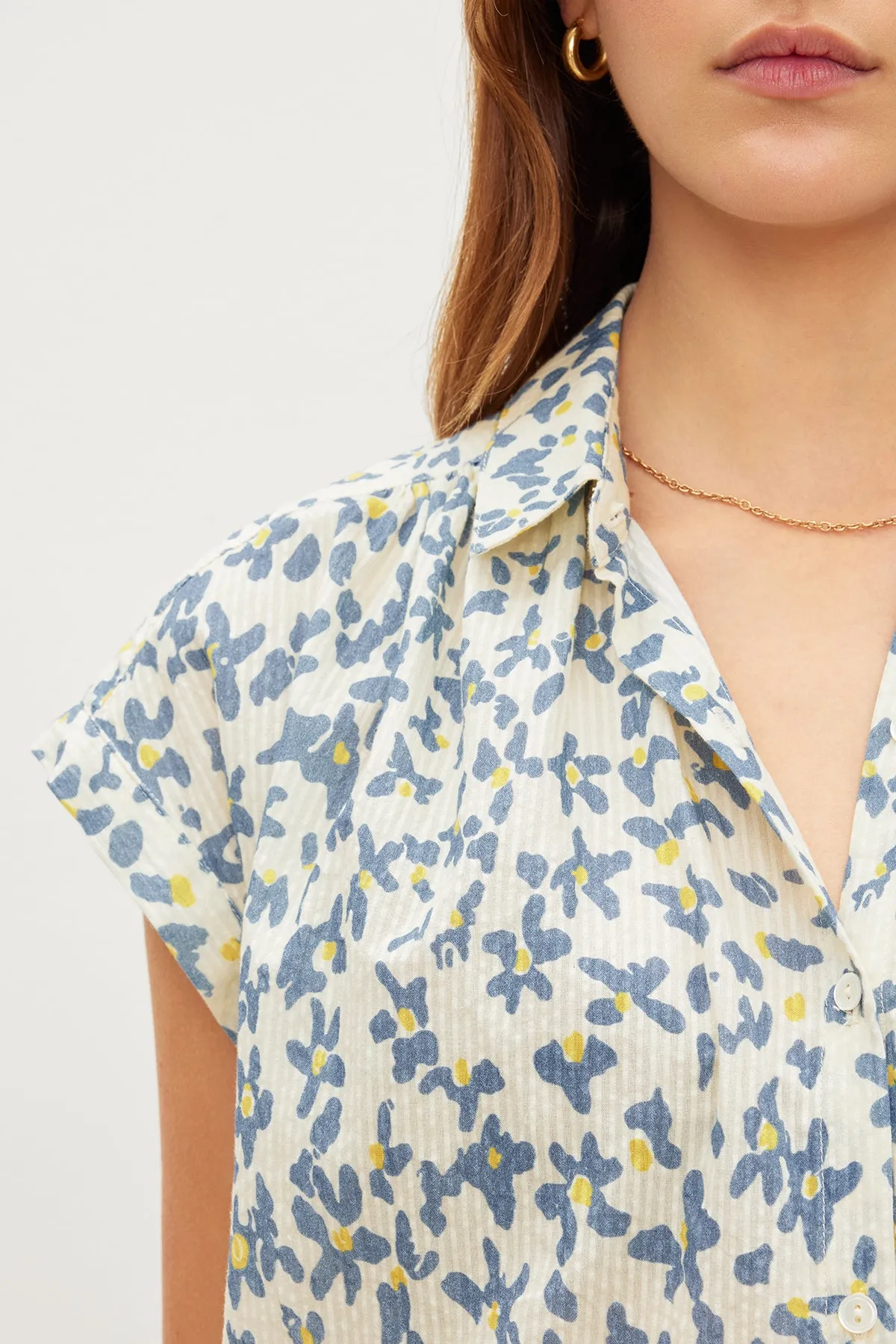 Floral Button-Up Top by Paulette