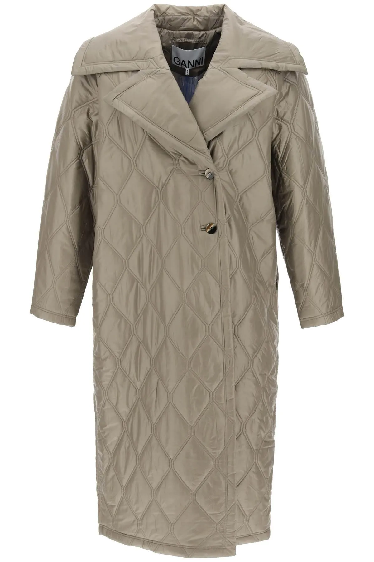 GANNI Quilted Oversized Coat.