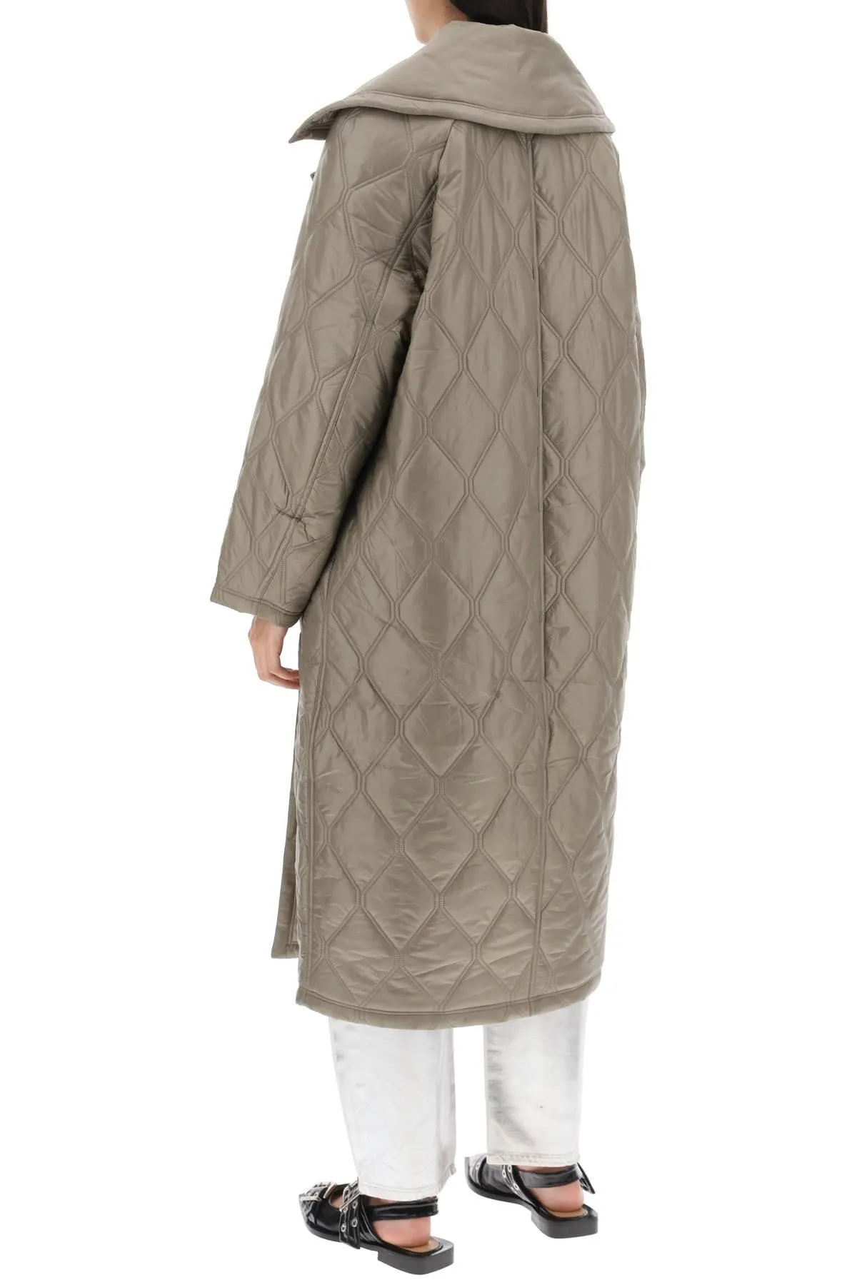 GANNI Quilted Oversized Coat.