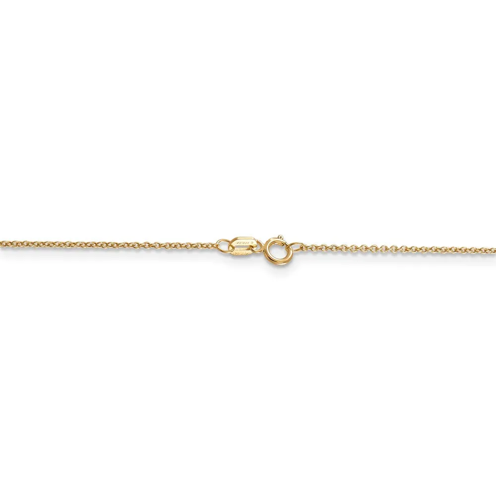 Gold Boxing Glove Necklace - 14k Yellow Gold Satin Finish with Diamond Cut Effects.