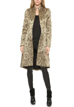 Gold Metallic Jacquard Coat - Xia Collection