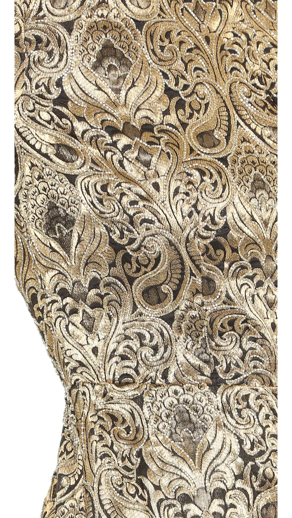 Gold Metallic Jacquard Coat - Xia Collection