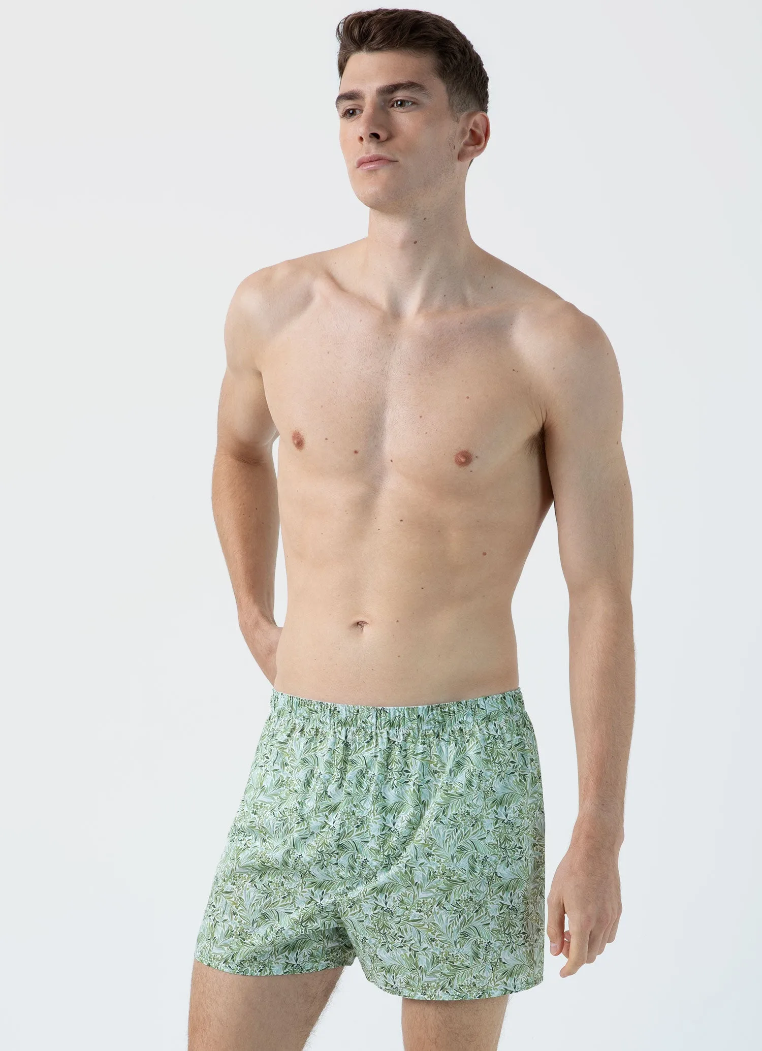 Green Garden Liberty Fabric Men's Classic Boxer Shorts