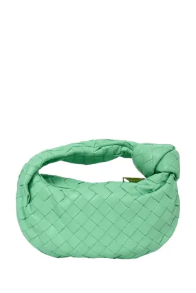 Green Leather Mini Jodie Bag by Bottega Veneta