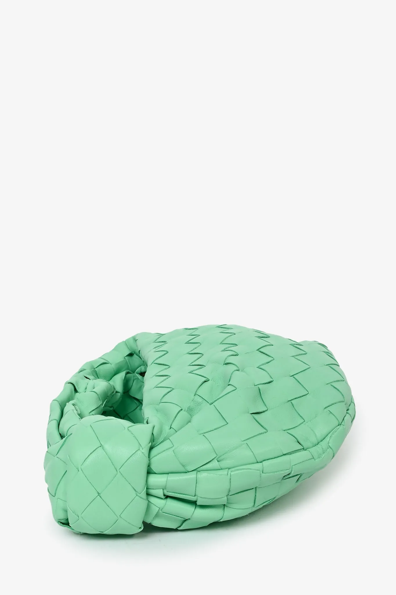 Green Leather Mini Jodie Bag by Bottega Veneta