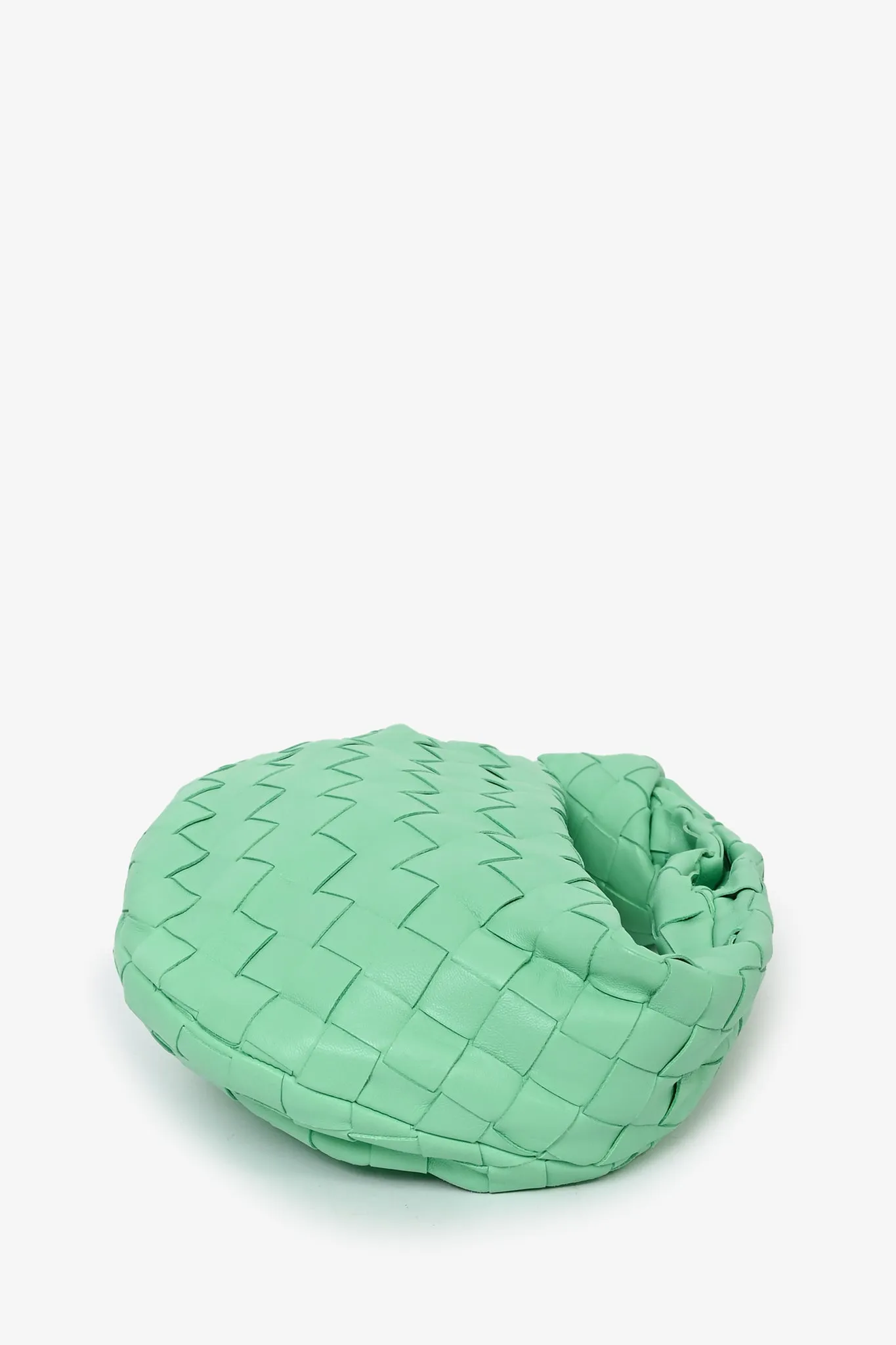 Green Leather Mini Jodie Bag by Bottega Veneta