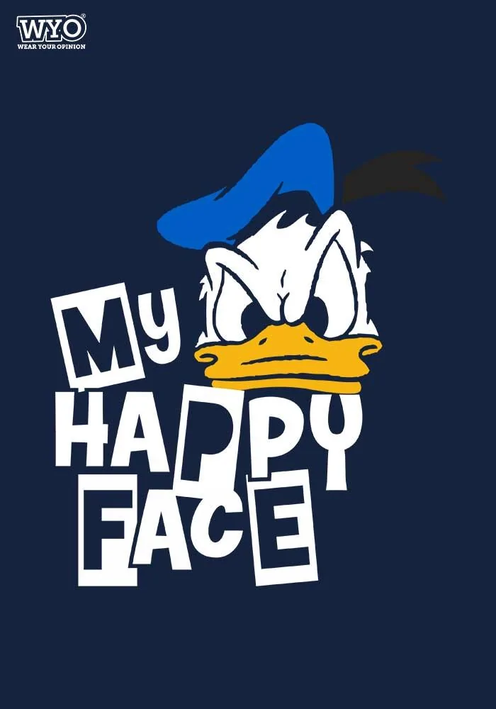 Happy Face Donald Duck Women Tshirt