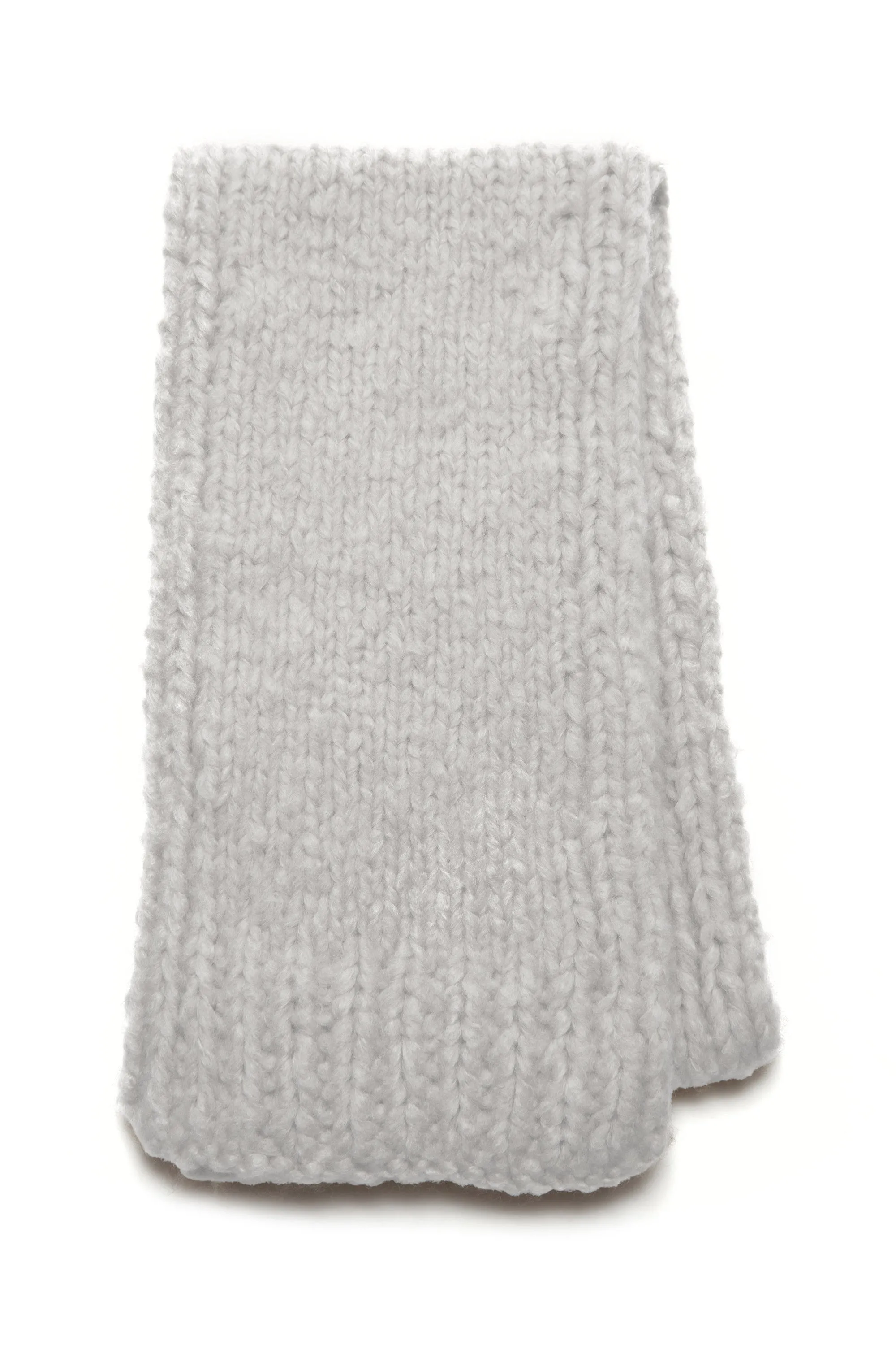 Heather Grey Welfat Cashmere Pyke Knit Scarf