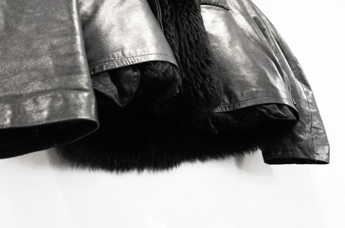 Helmut Lang Lambskin Jacket with Fur Lining.