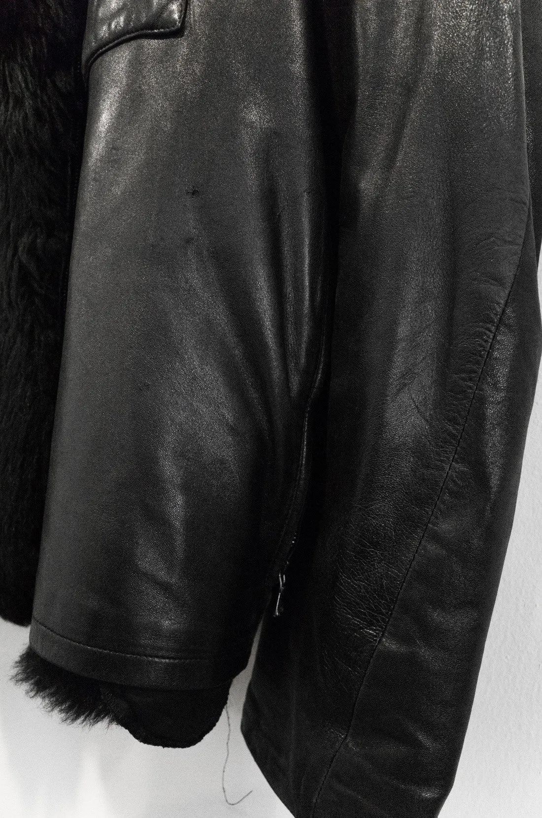 Helmut Lang Lambskin Jacket with Fur Lining.