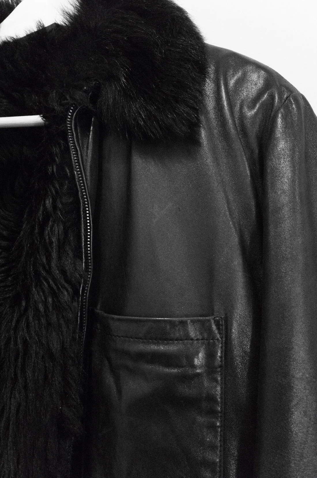 Helmut Lang Lambskin Jacket with Fur Lining.