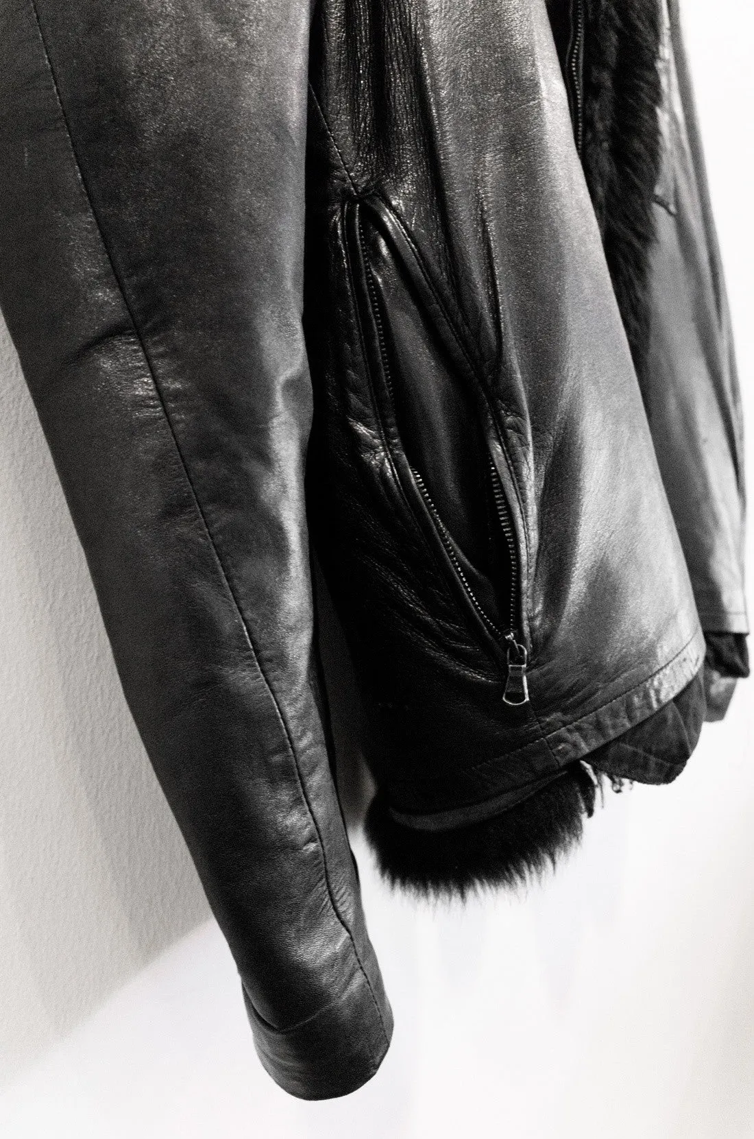 Helmut Lang Lambskin Jacket with Fur Lining.