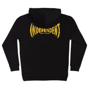 Independent Truck Co. Black Hooded Sweater-Style Pullover - Carved Span Tech