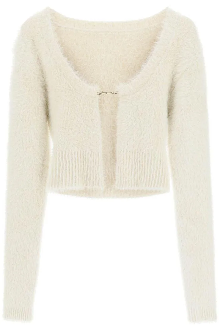 JACQUEMUS Cardigans: Long Sleeve Plain Logo Style for Casual Elegance