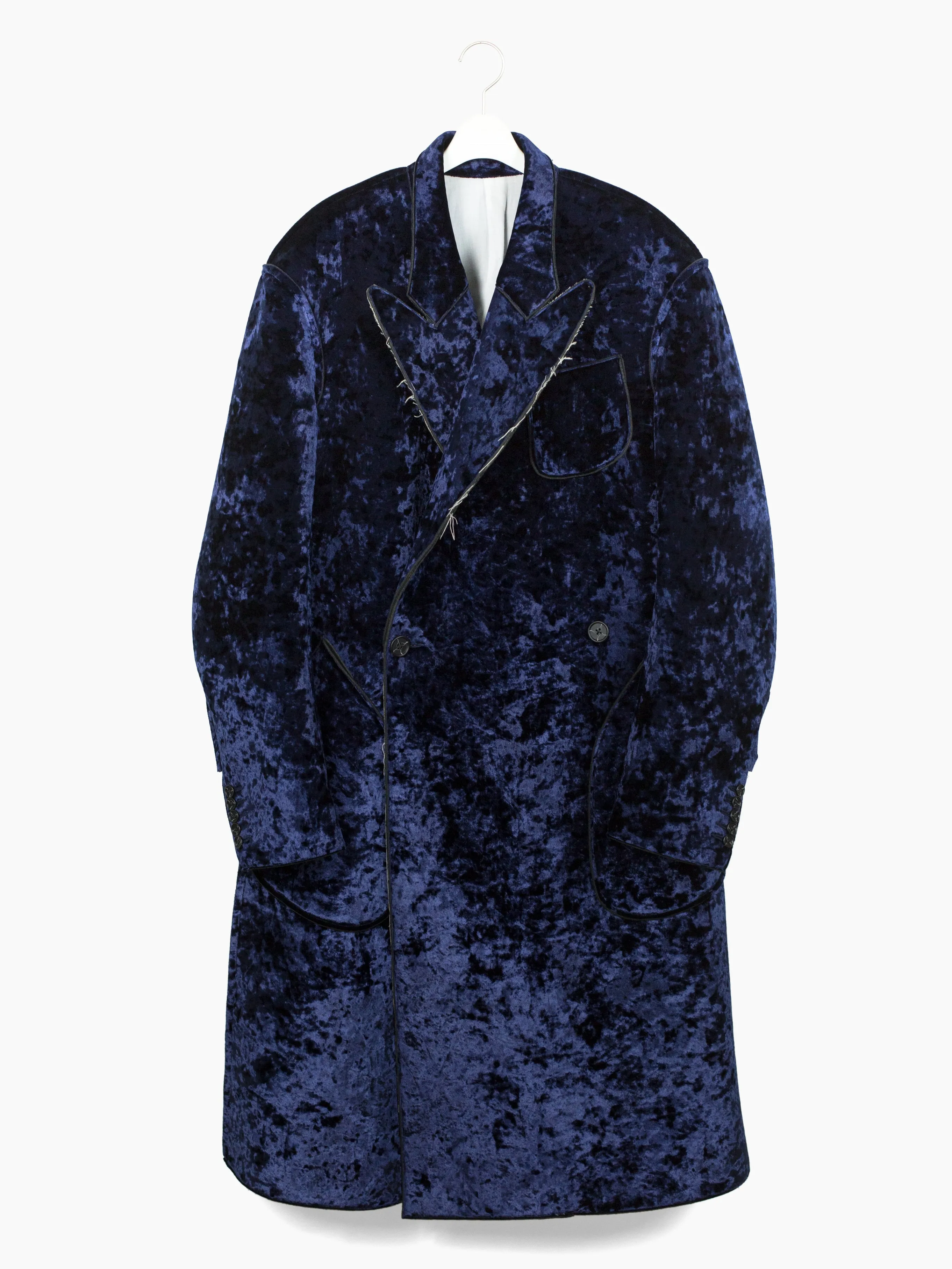 Kozaburo AW19 Velour Double Breasted Coat