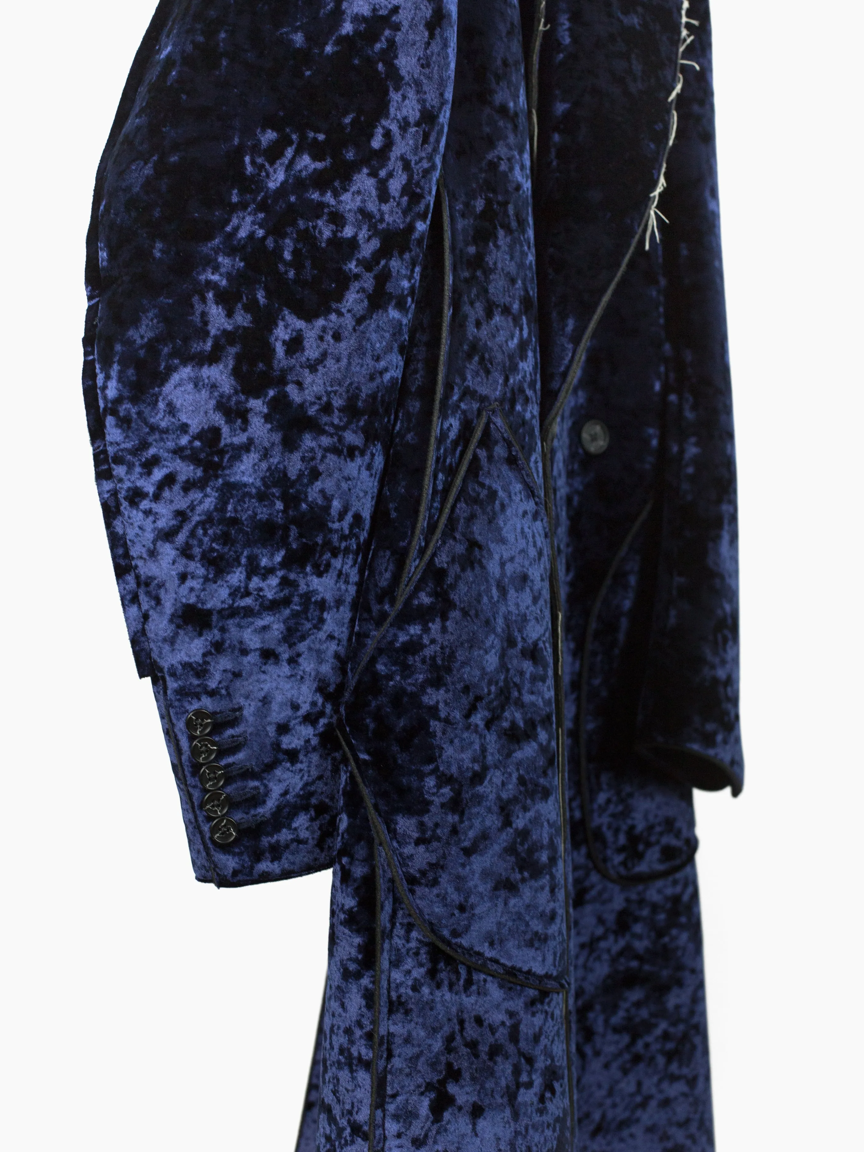 Kozaburo AW19 Velour Double Breasted Coat