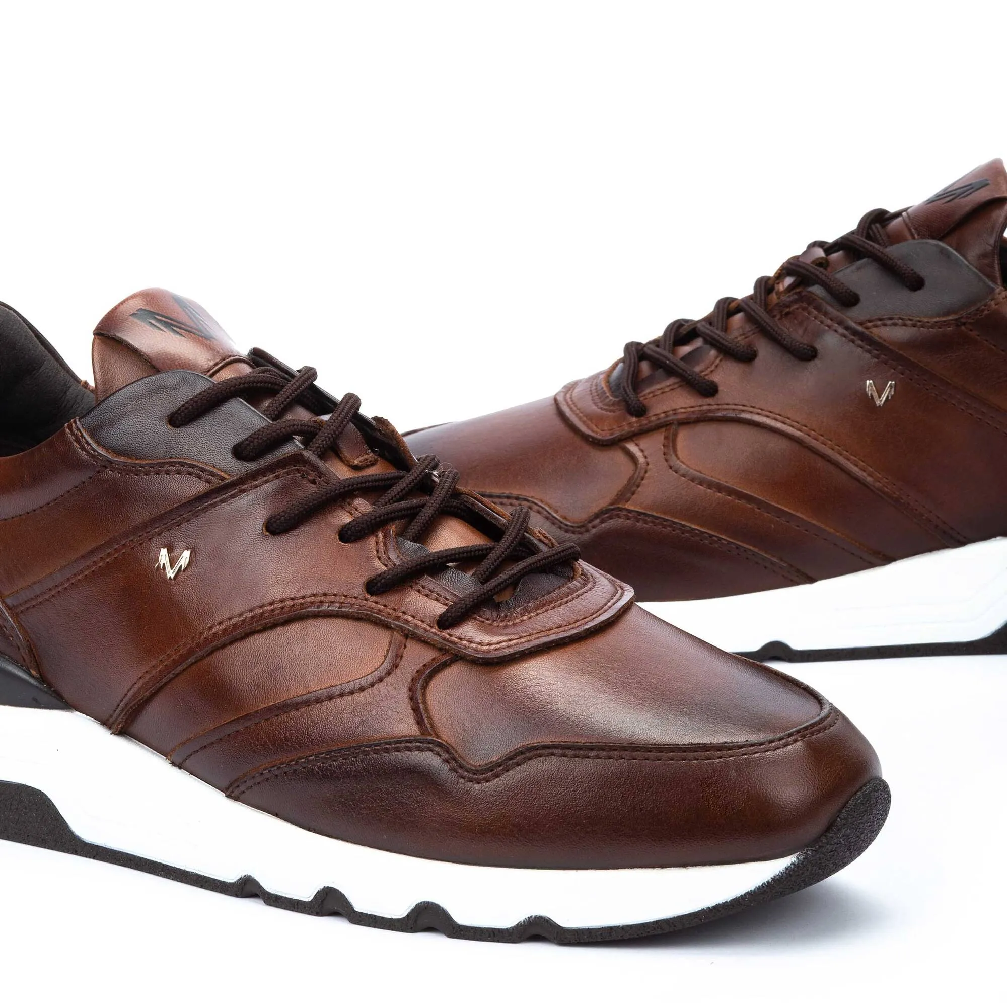 Leather and Nylon Athletic Shoe