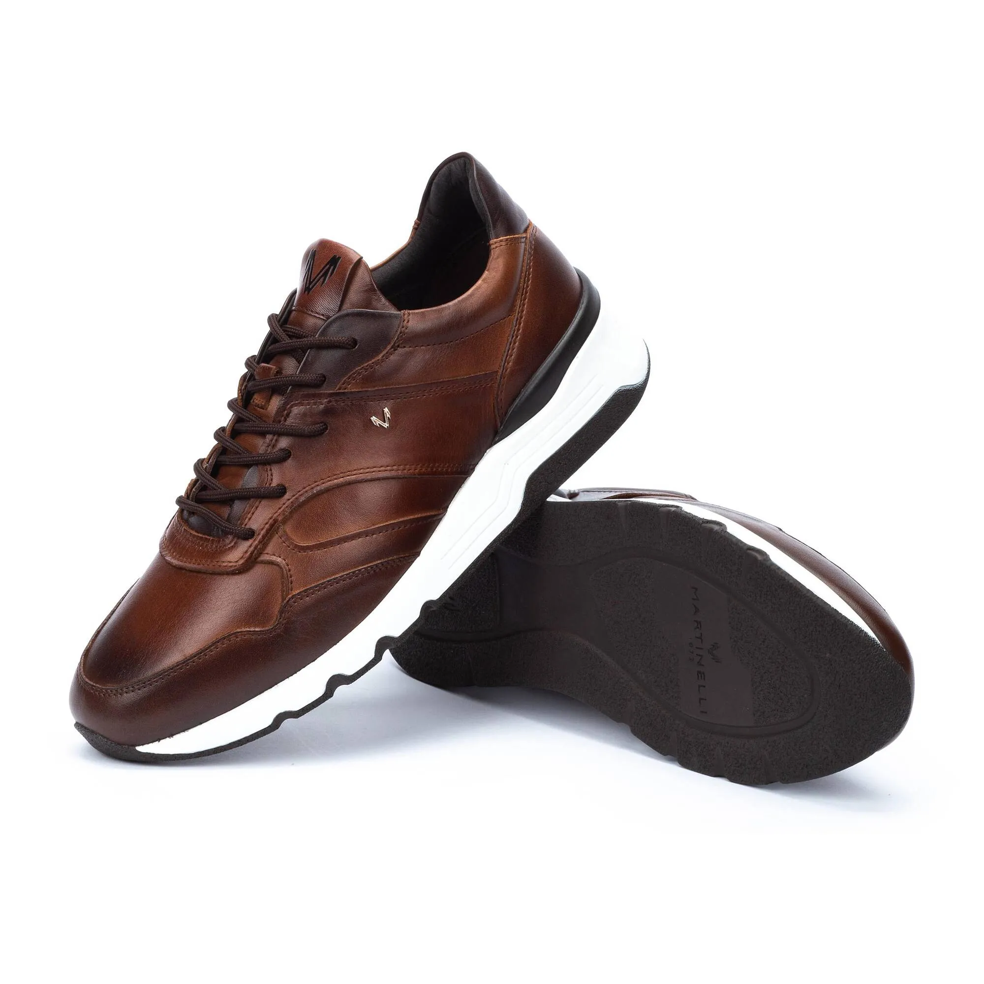 Leather and Nylon Athletic Shoe