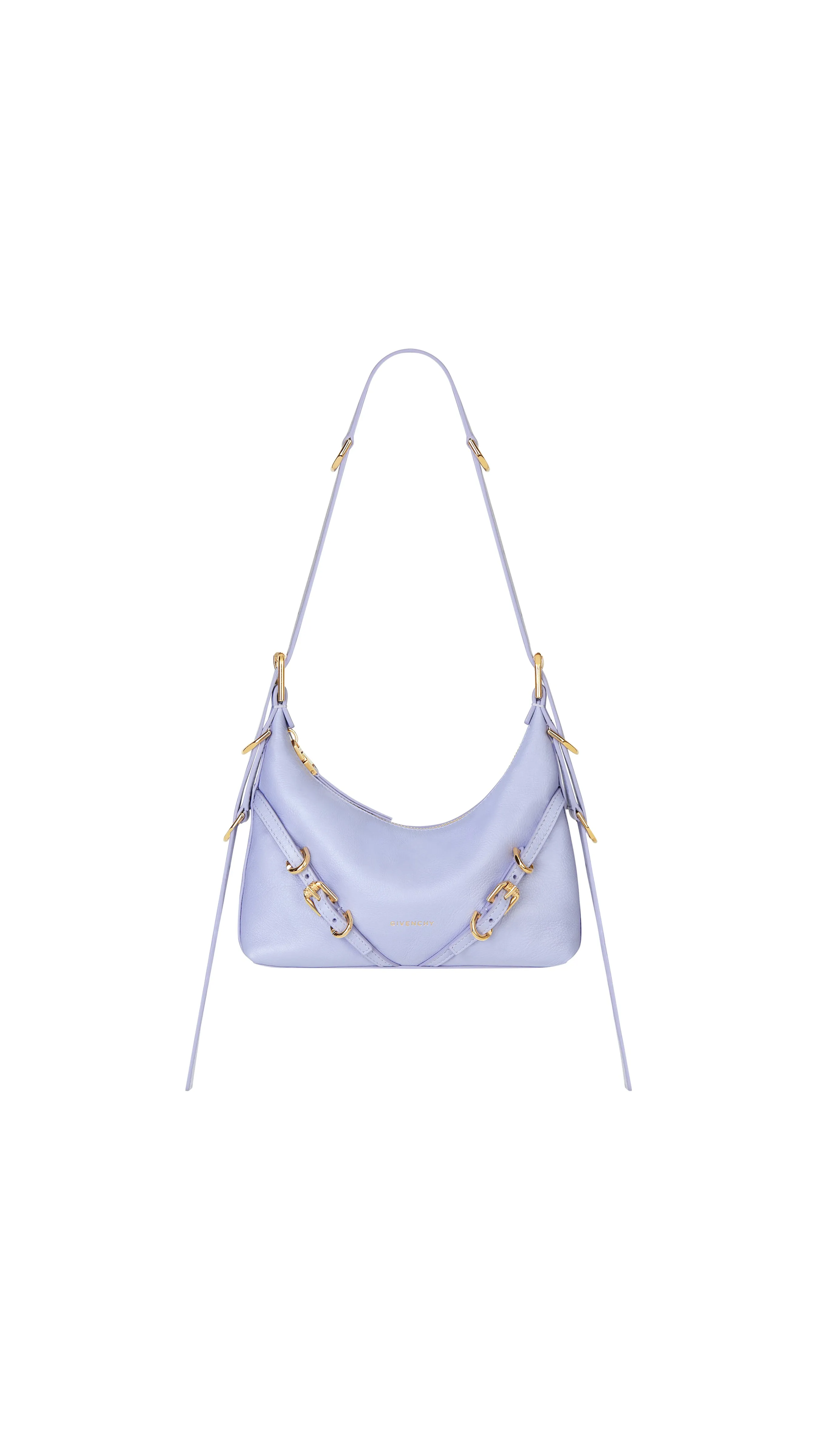 Leather Mini Voyou Bag in Lavender