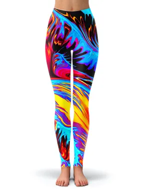 Leggings adorned with Phoenix Feathers