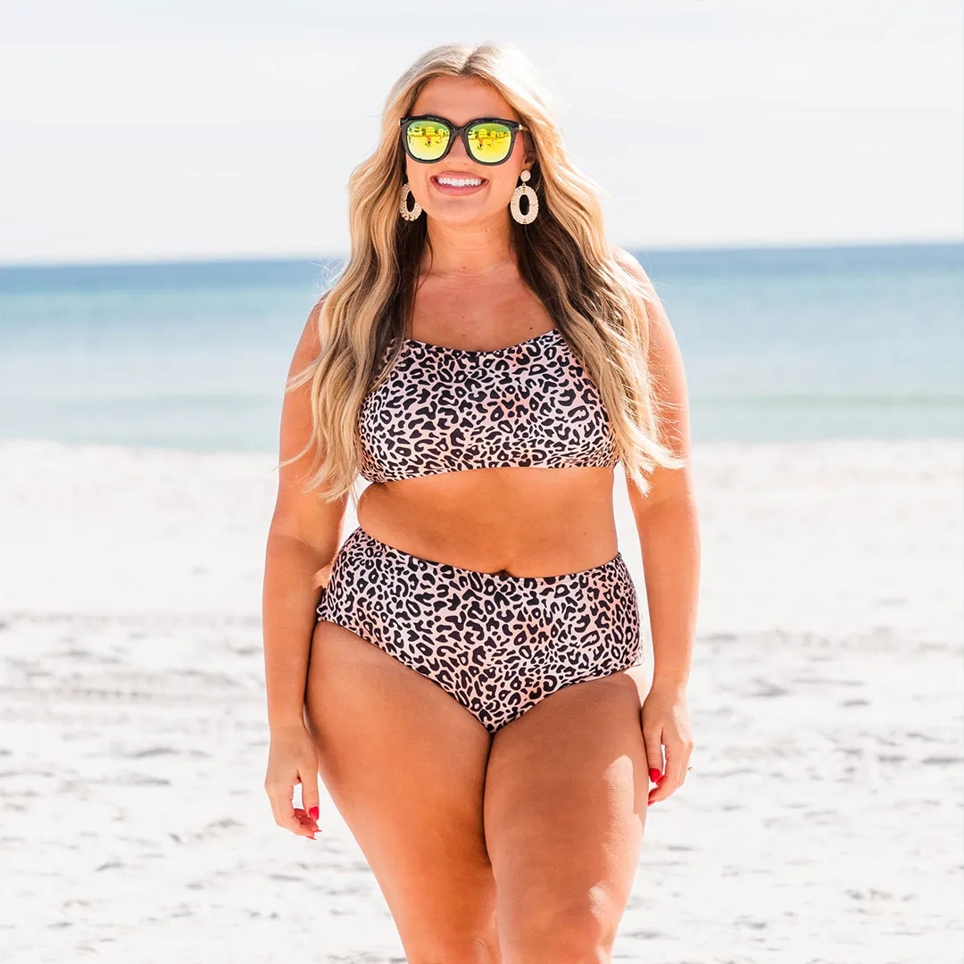 Leopard Print Swim Bottoms - Jungle Beach Theme