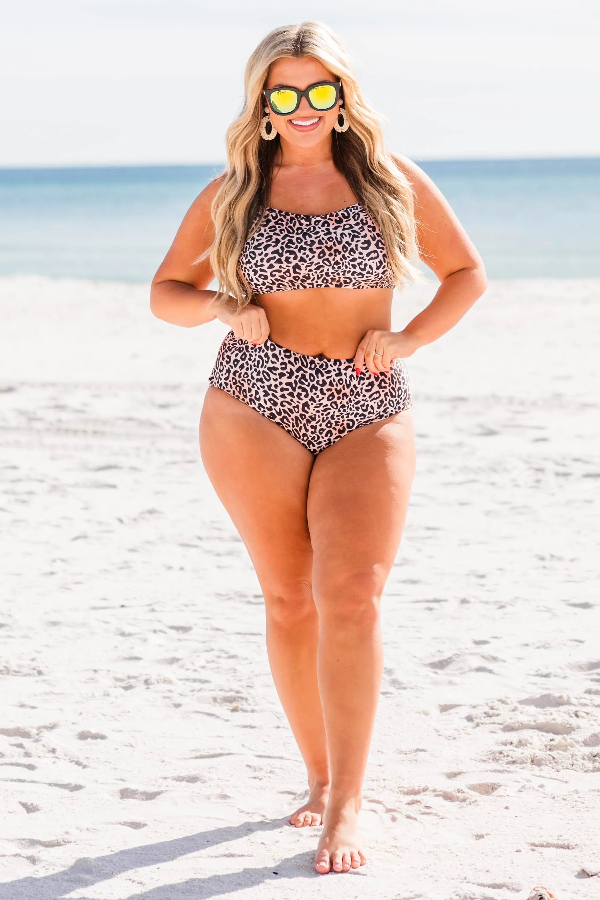 Leopard Print Swim Bottoms - Jungle Beach Theme