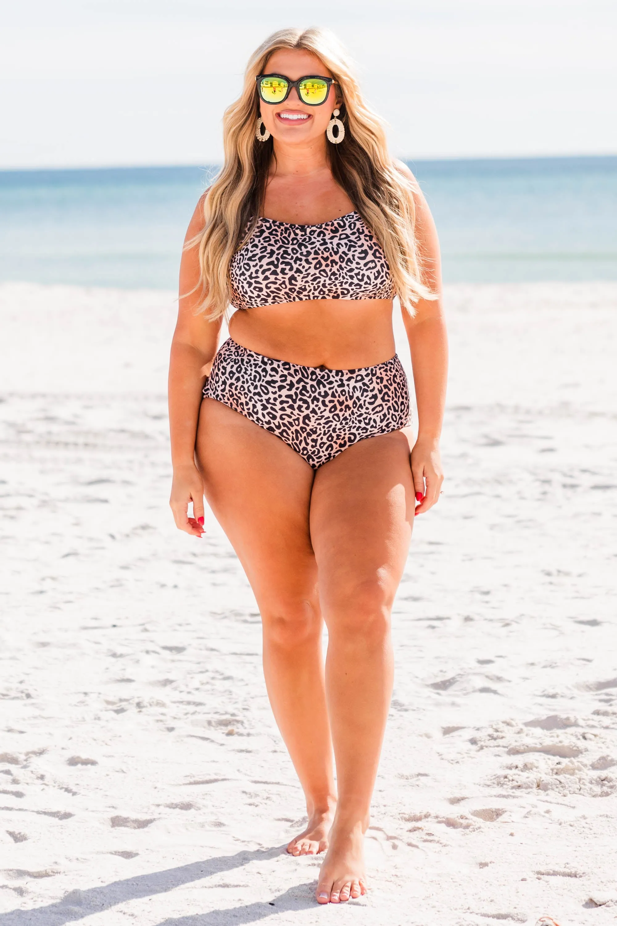 Leopard Print Swim Bottoms - Jungle Beach Theme