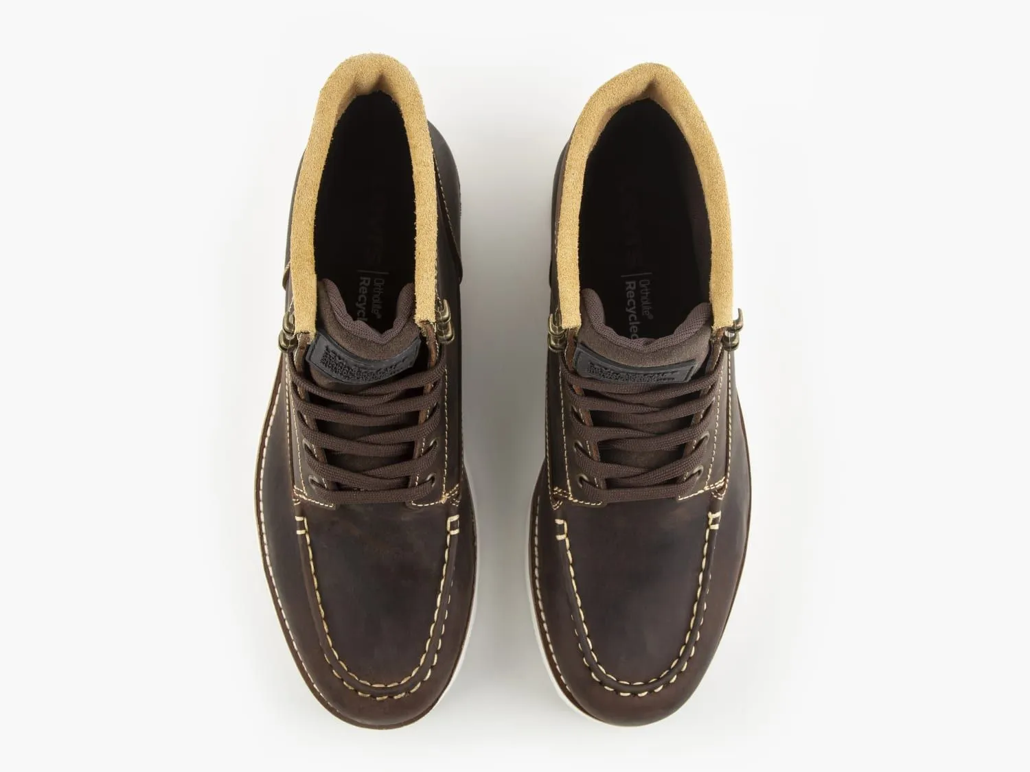 Levi's Dark Brown Darrow Mocc Lace Up Leather Boots