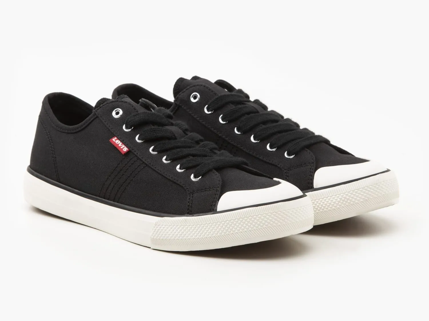 levis hernandez lace sneaker trainers in regular black