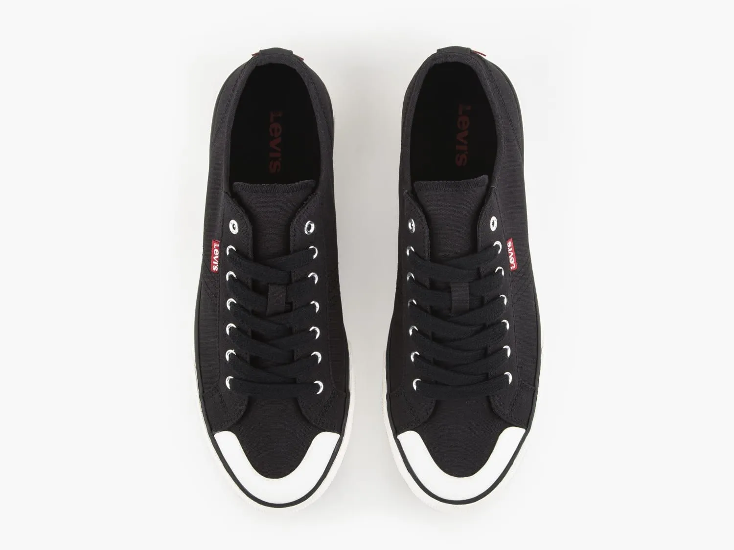 levis hernandez lace sneaker trainers in regular black