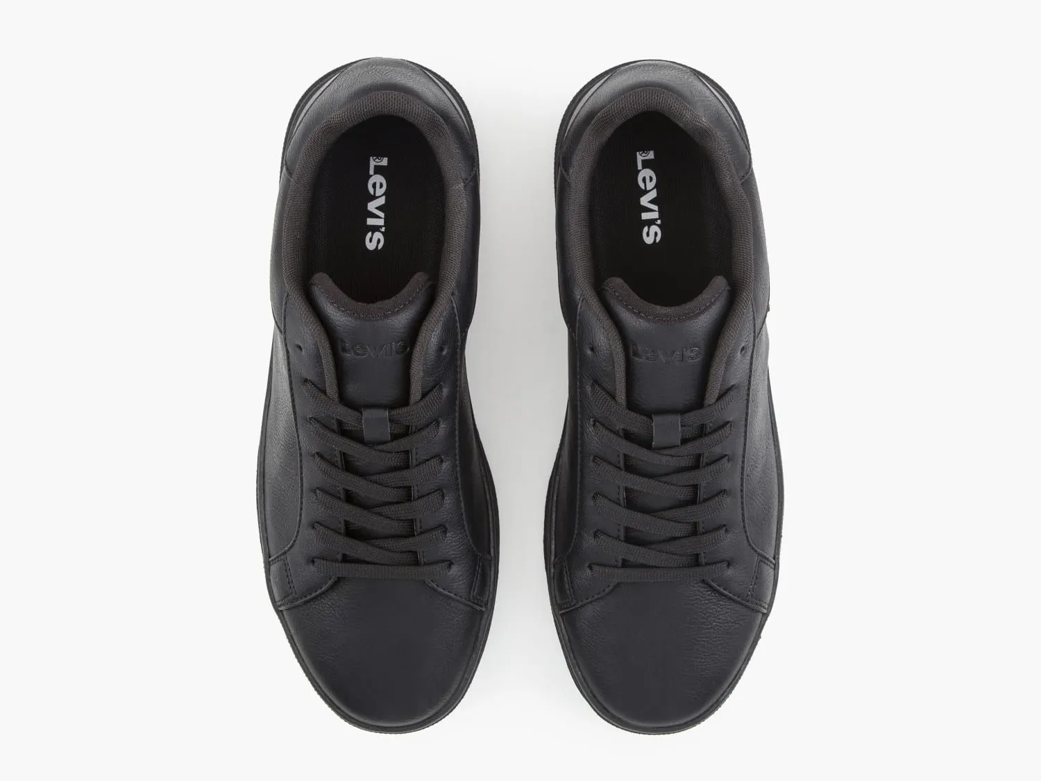 levis piper lace sneaker trainers in full black