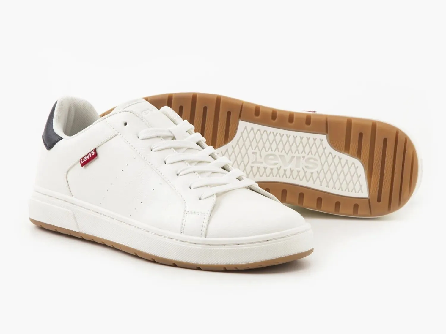 levis piper lace sneaker trainers in full regular white