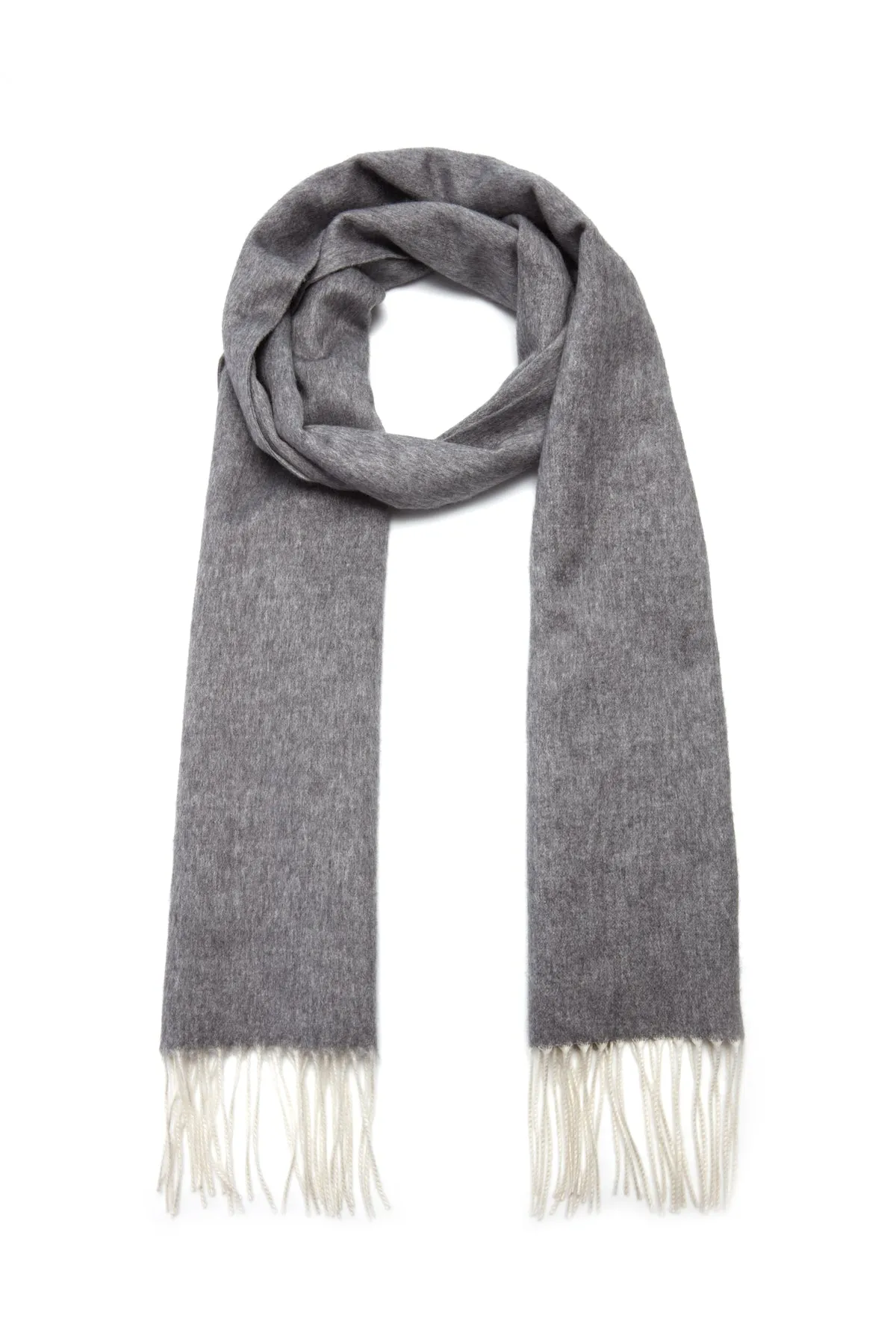 Light Grey Melange Silk Cashmere Blaine Scarf